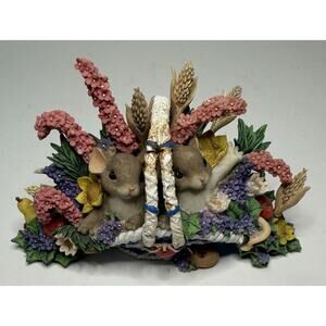 Rare Charming Tails Country Luv-In 88/141 Fitz & Floyd Mice Figurine Read Desc.